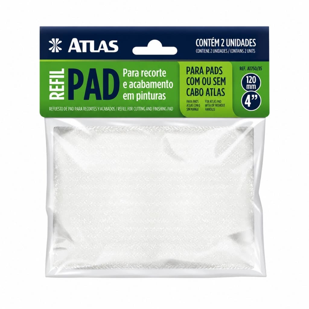 Refil PAD Acabamento Recorte Pintura Profissional 2 un Atlas