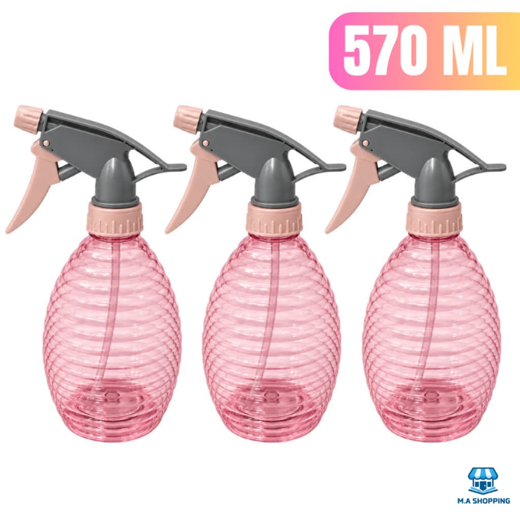 Kit Borrifadores Pulverizador Spray 570 ml Gatilho Profissional Limpeza Jardim Frasco