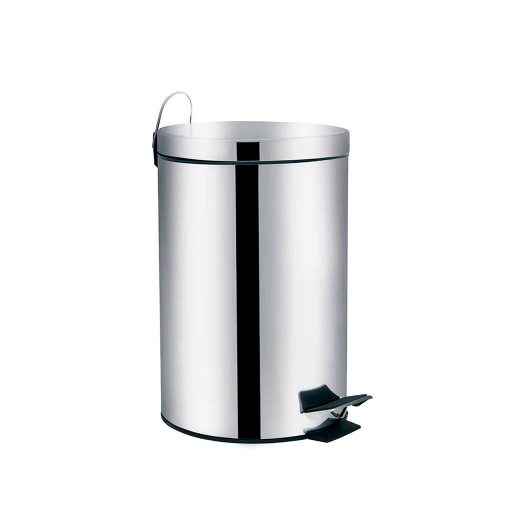 Lixeira Inox 20L Mor Ágata com Pedal e Balde Interno