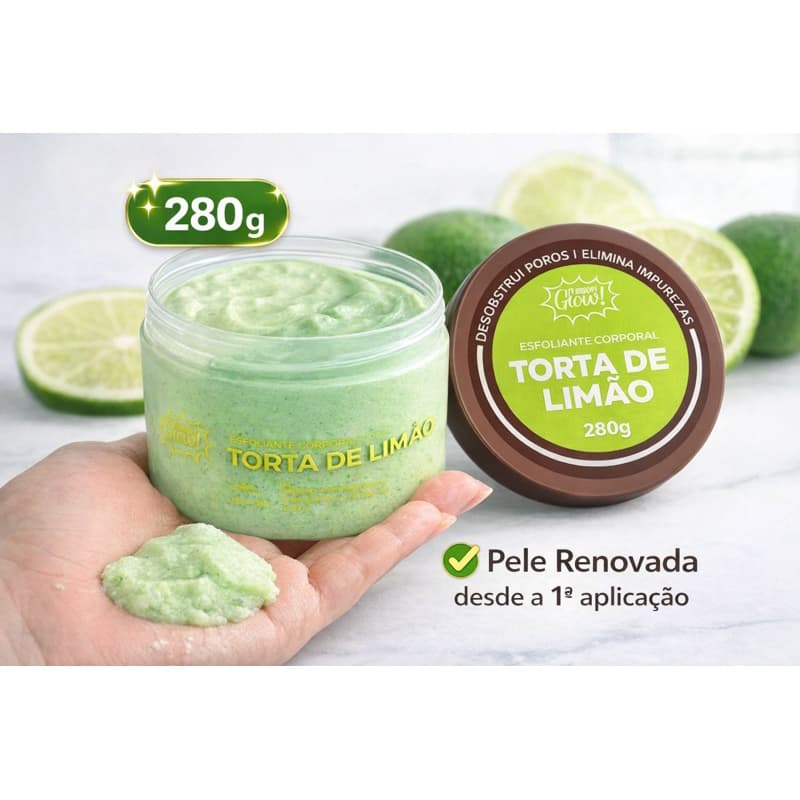 Esfoliante Corporal Torta de Limão 280g – Desobstrui Poros e Elimina Impurezas | Pele Lisa e Cheirosa