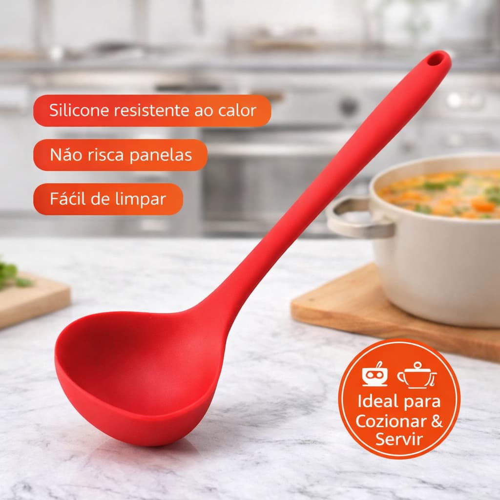 Concha de Feijão Silicone para Cozinha