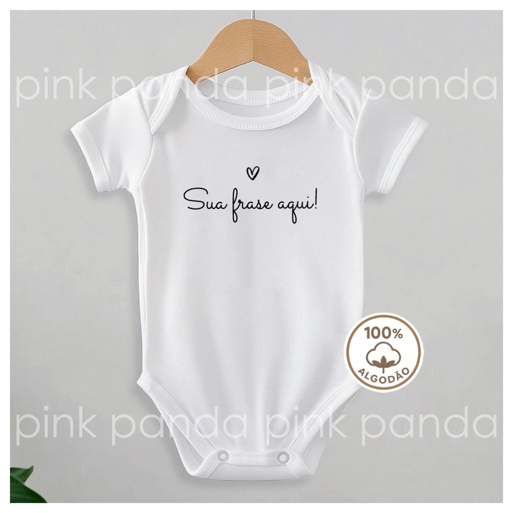 Body Bebê Personalizado "Sua Frase Aqui!" Anúncio Revelação Gravidez