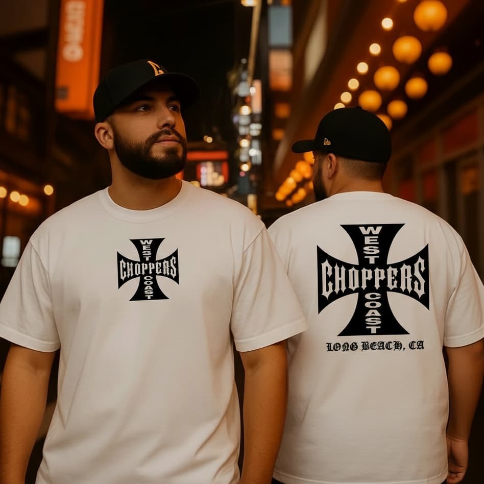Camiseta Masculina West Coast Choppers 100% Algodão Fio 30.1 Estilo Velozes e Furiosos Larga