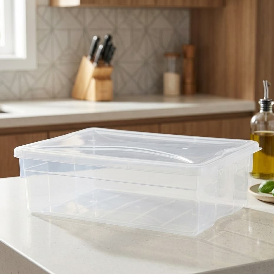 Caixa organizadora de 5 Litros com Tampa Organizador de Geladeira Freezer multiuso
