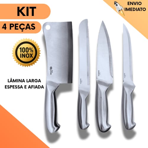 4/3/2/1 Peças Cutelo Faca De Pão Desossar Peixeira Resistente Aço Inox Para Churrasco Açougue Casa
