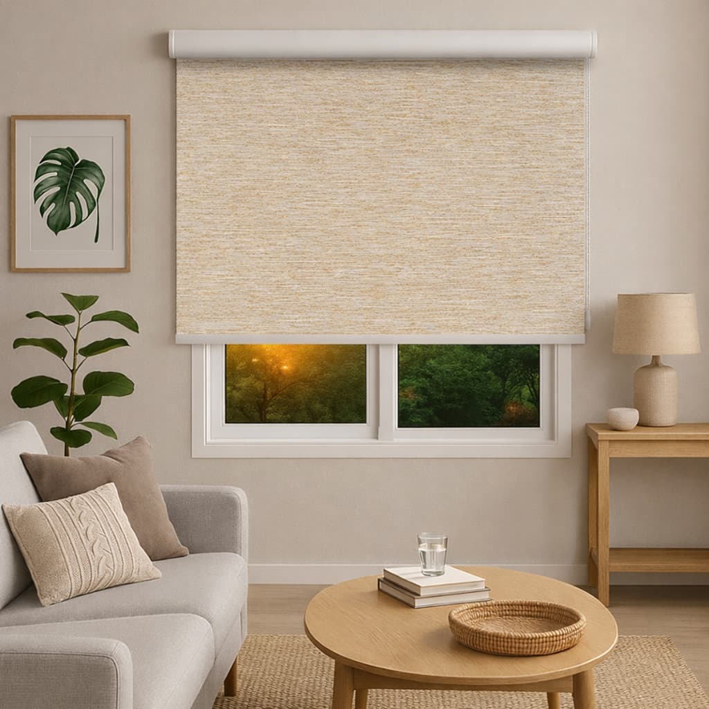 Persiana Rolo Blackout Bandô Tecido Napoles 1,40m X 1,40m Cortina Blecaute Sala Quarto Escritório