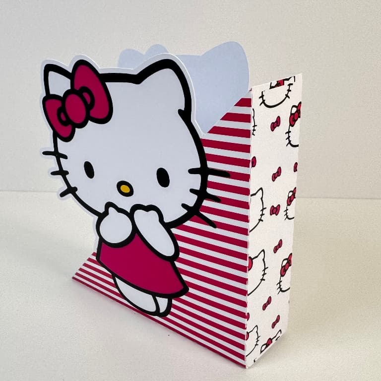 Centros de mesa porta guardanapo HELLO VERMELHA SEM NOME KITTY para colar