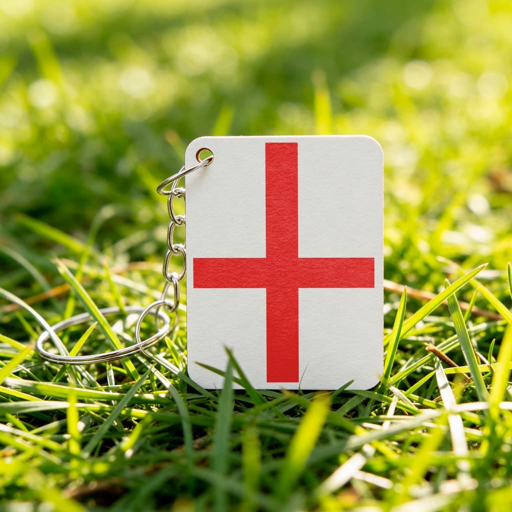 Lembrancinhas MDF Chaveiros Copa do Mundo Bandeira da Inglaterra - 100 unidades