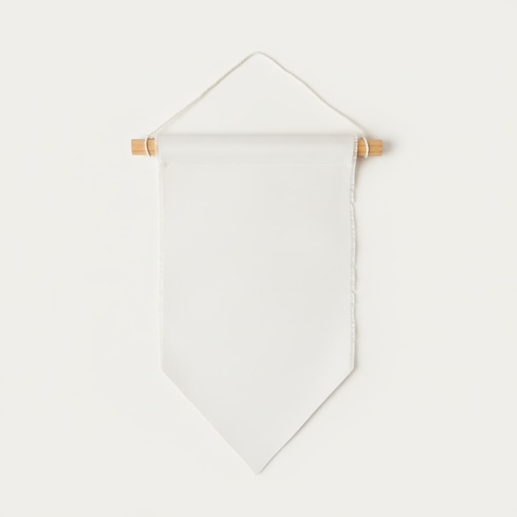 Flâmula Bandeirola Decorativa em Algodão Cru para Personalização 43x24
