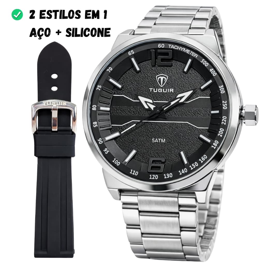 Relógio Tuguir Masculino 2 Pulseiras De Pulso Original