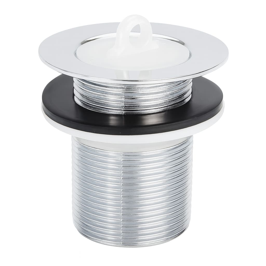 Válvula De Ralo 1.1/4 Tanque Pia Cuba Metal Cromado Rosca Escoamento Porca Metálico 1.1/4" polegada