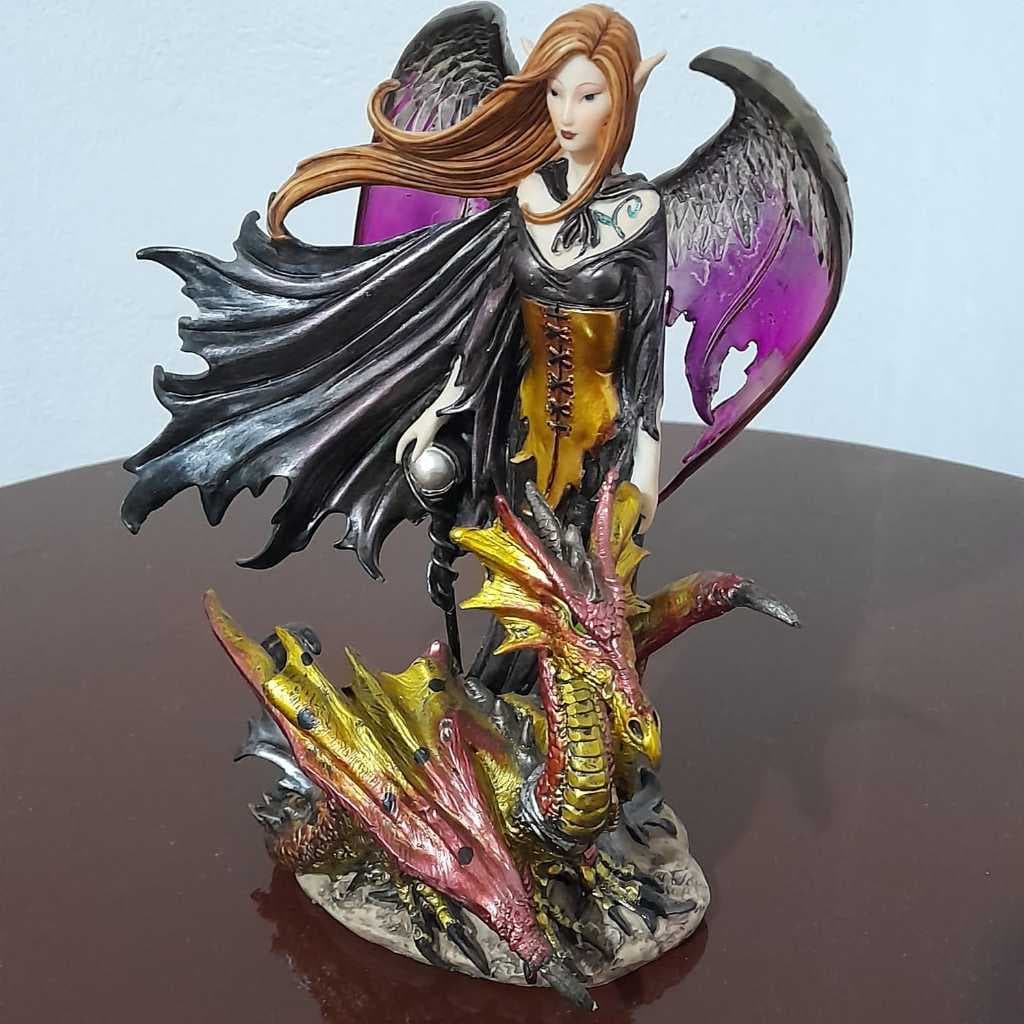 Fada Bruxa Anjo Deusa Dragão Enfeite Decoração Coleção mitologia fantasia