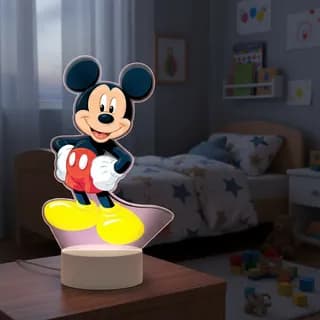 Luminária LED UV Colorida Mickey Disney Presente Criativo