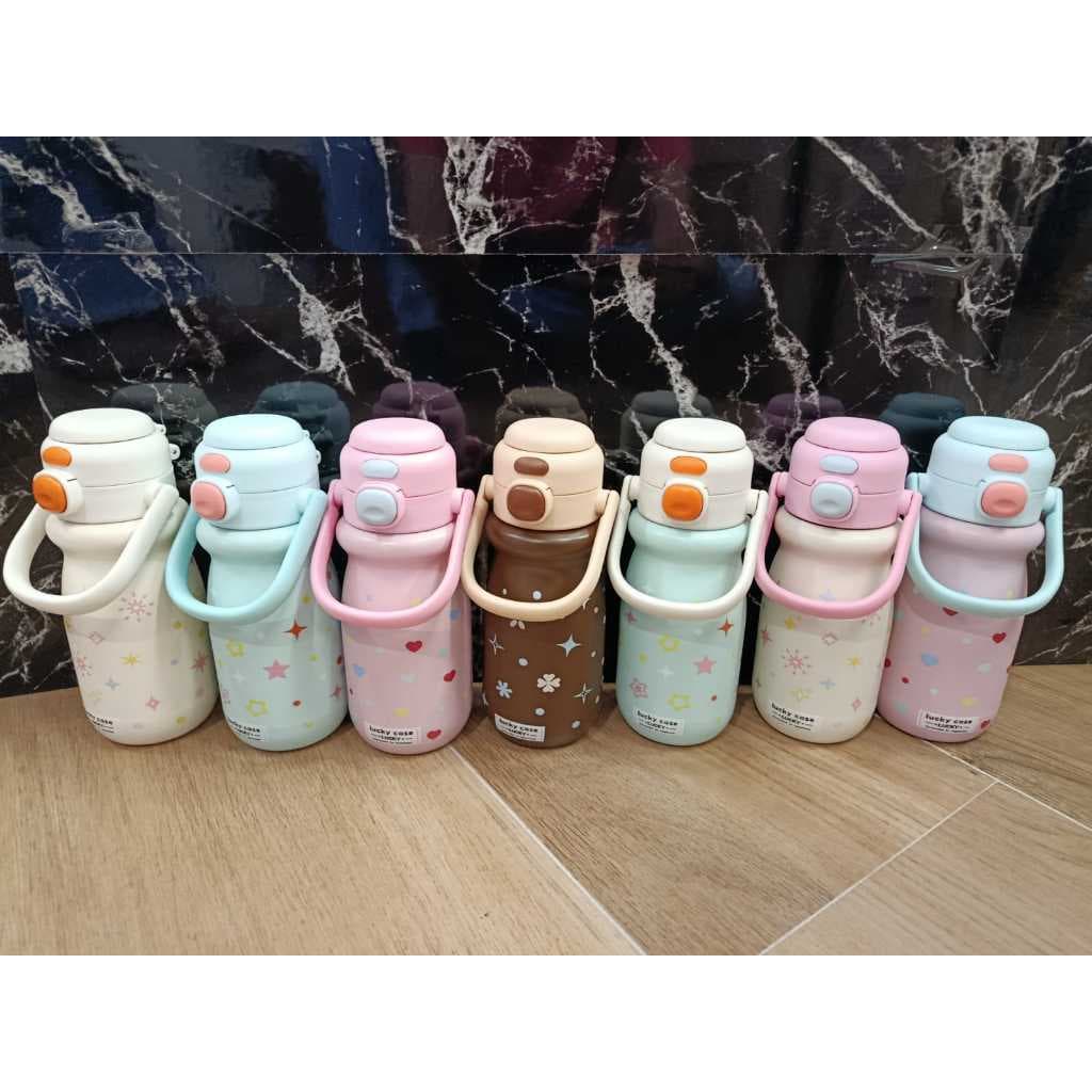 Garrafa Térmica infantil SMALL BOTTLE PERSONAGENS E ESTAMPAS 520 ml  aço inox