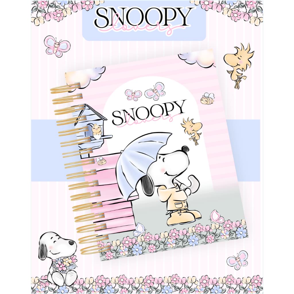 Agenda ou Planner Snoopy Lovers A5 2026 | Caderno Planner Snoopy | Papelaria Fofa