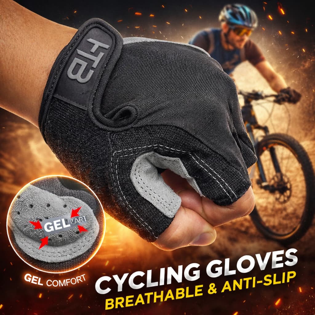 Luva Ciclismo Gel Meio Dedo Antiderrapante Bike Mtb Academia Bicicleta Ciclista Conforto Respirável