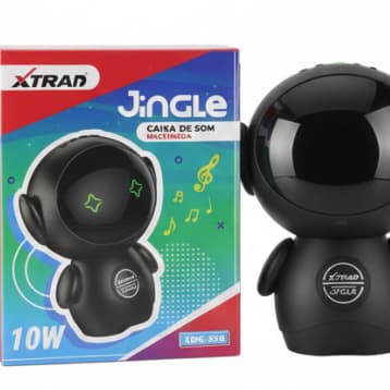 Caixa de Som Bluetooth Xtrad Jingle 10W Retrô Estilo Robô Som Potente Design Exclusivo Portátil