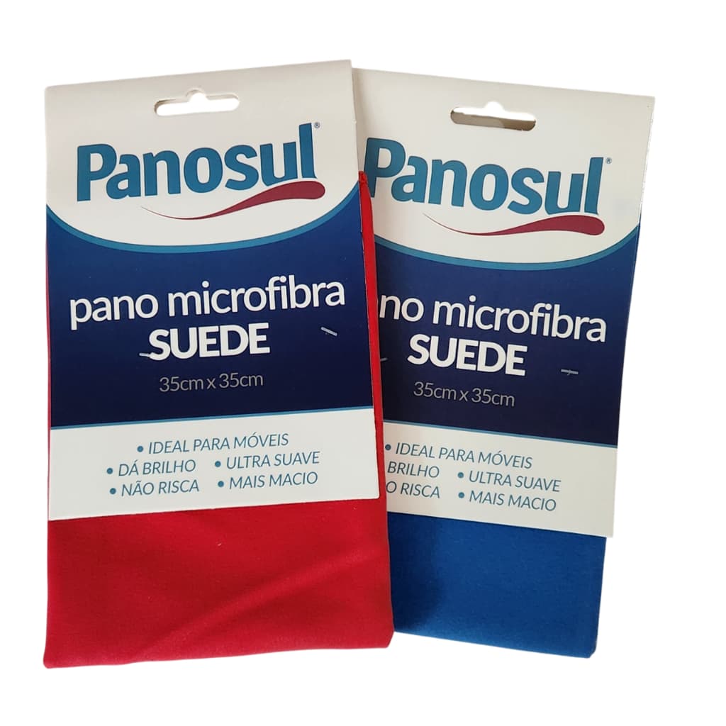 Kit 2 Unidades Pano Microfibra Suede 35cm x 35cm Panosul Original