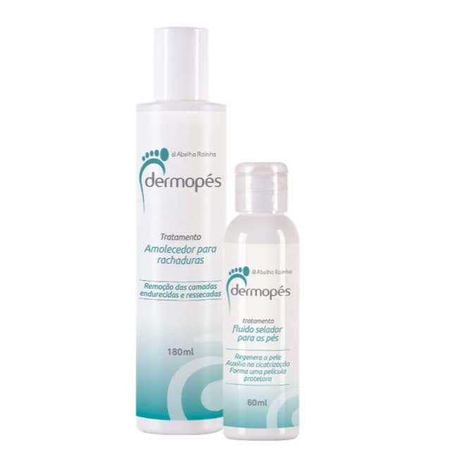Kit Amolecedor para rachaduras 180 ml + Fluído selador para os pés 60 ml  Dermopés - Abelha Rainha