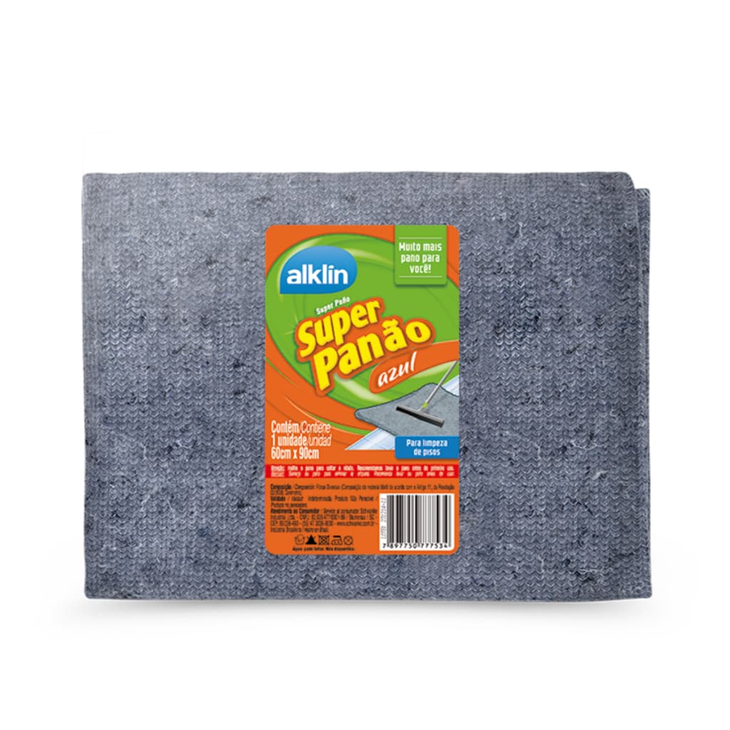 Kit 2 Super Panão Pano 60cm x 90cm Azul - Alklin