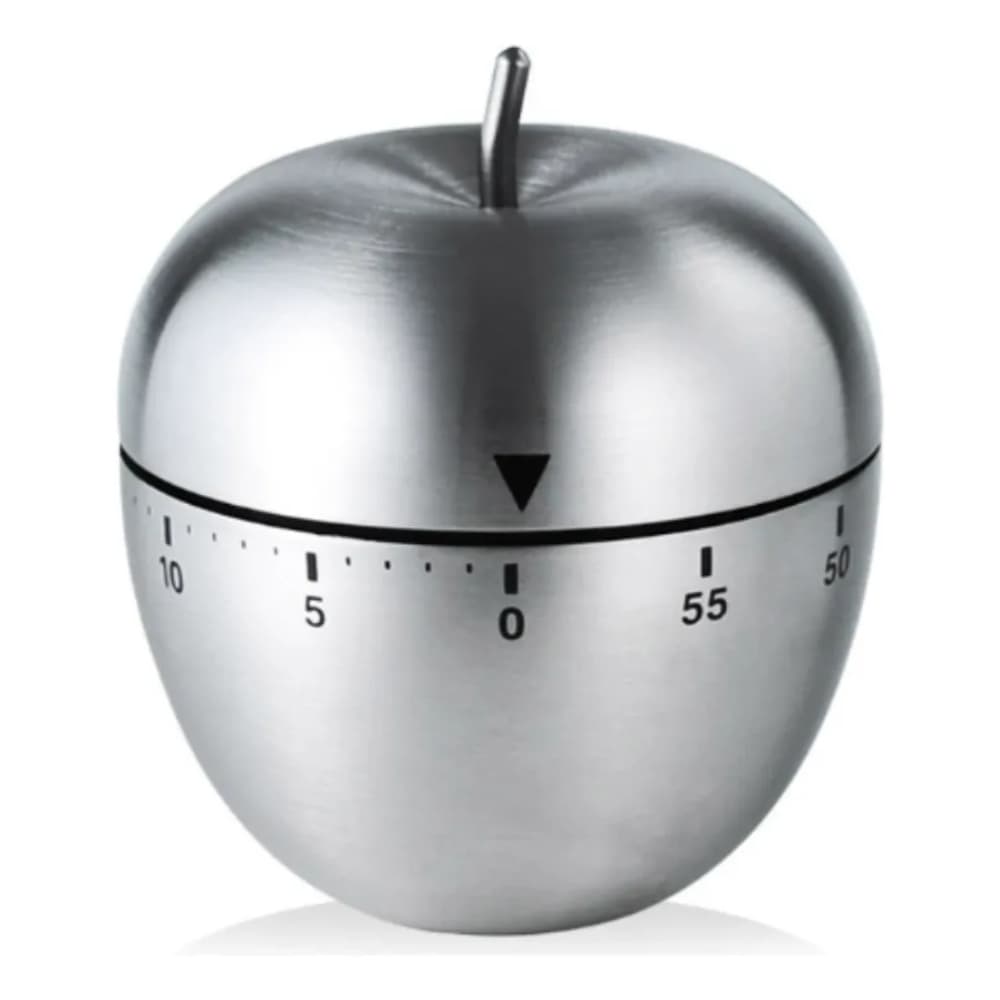 Timer Cozinha Mecânico Metalico Para Controle De Tempo Prateado Qualidade