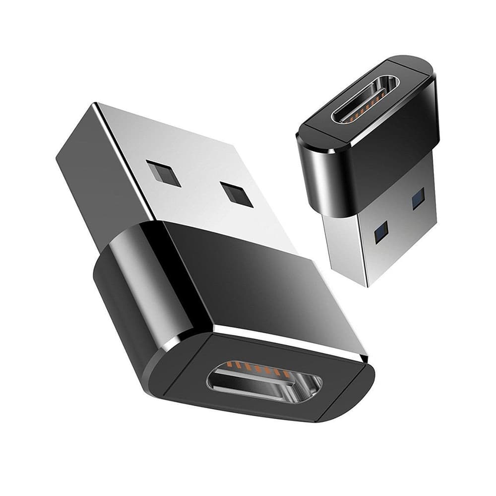 Kit 2 Adaptadores OTG USB Tipo C Fêmea para USB A Macho 3.1