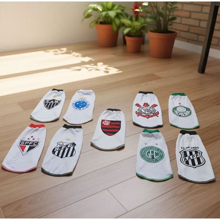 Roupa Pet Roupinha De Time De Futebol N11 ao N16
