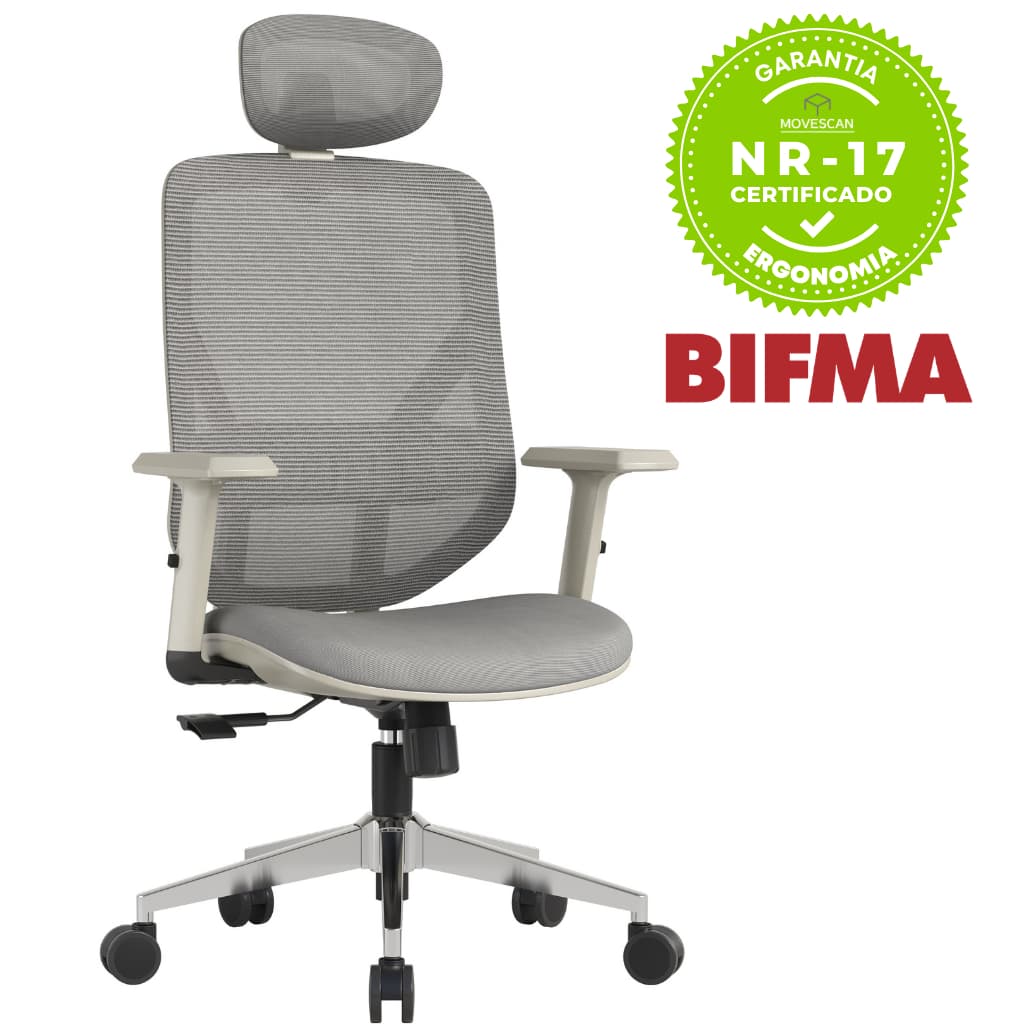 Cadeira de Escritório Ergonômica com NR17 Presidente Gamma High Movescan