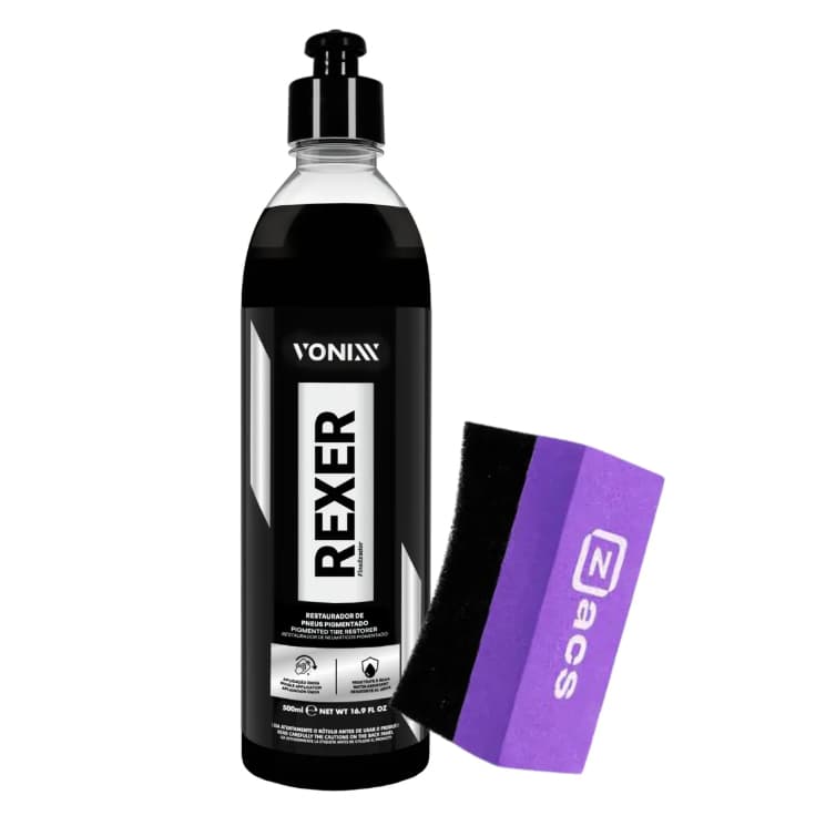 Kit Rexer 500ml Vonixx Pretinho Brilho Intenso + Aplicador Preto