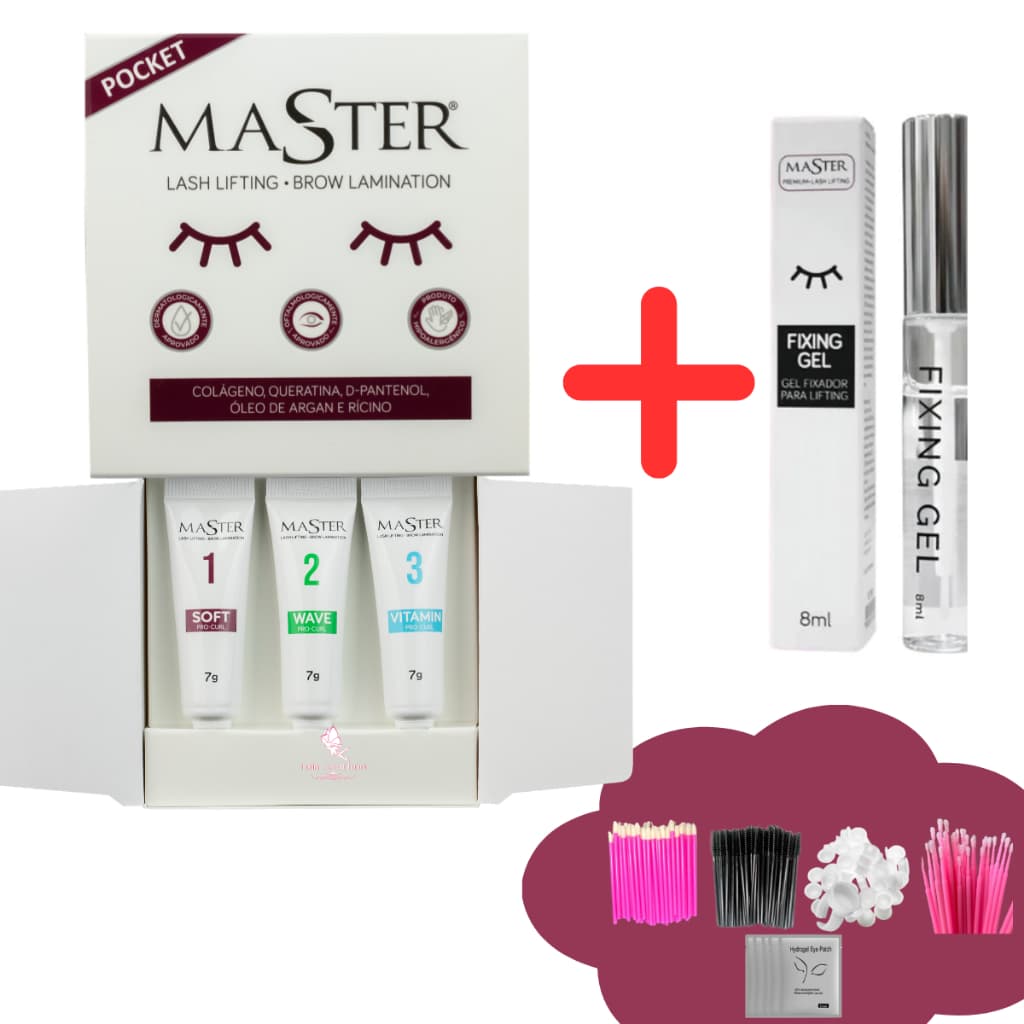 KIT POCKET MASTER + 5 PARES DE PADS + FIXING GEL 8ML
