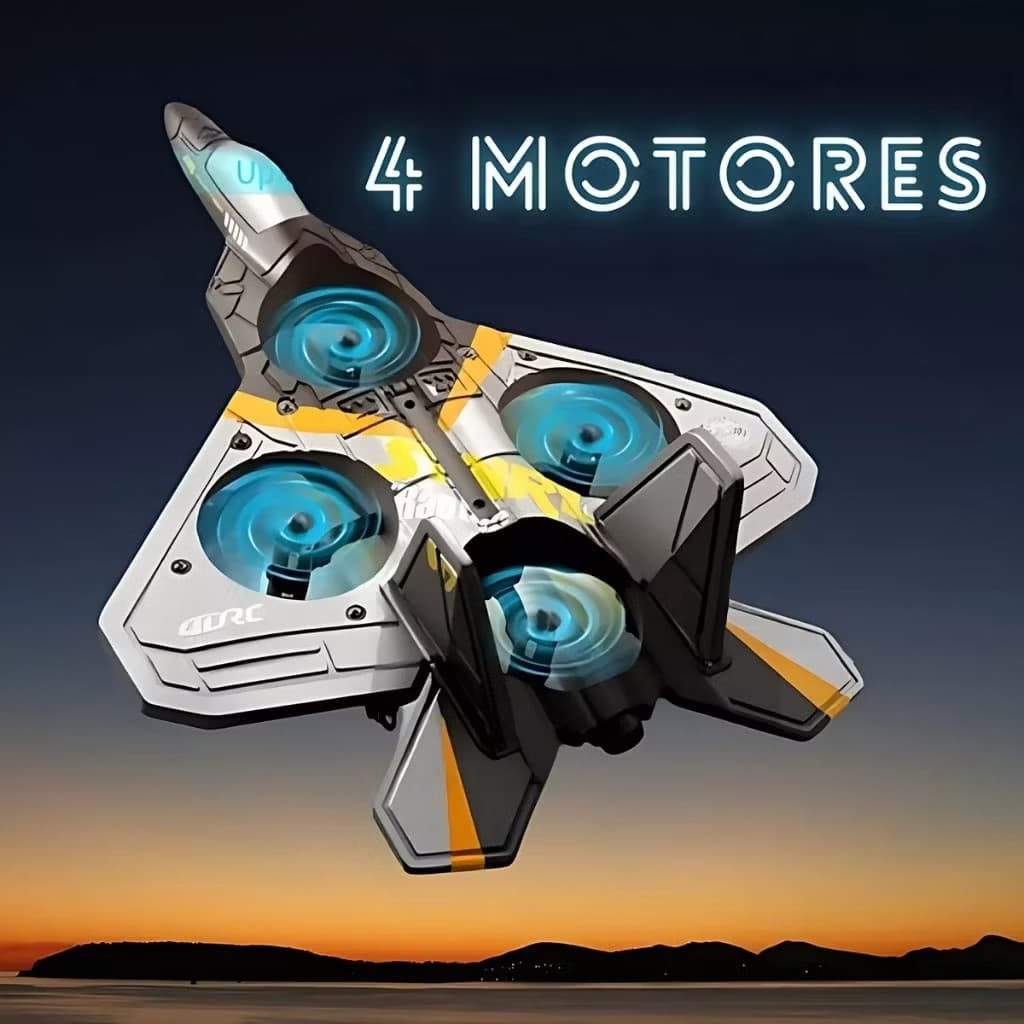 Avião Drone Combat Aircraft Controle Remoto 2.4ghz 4 Motores