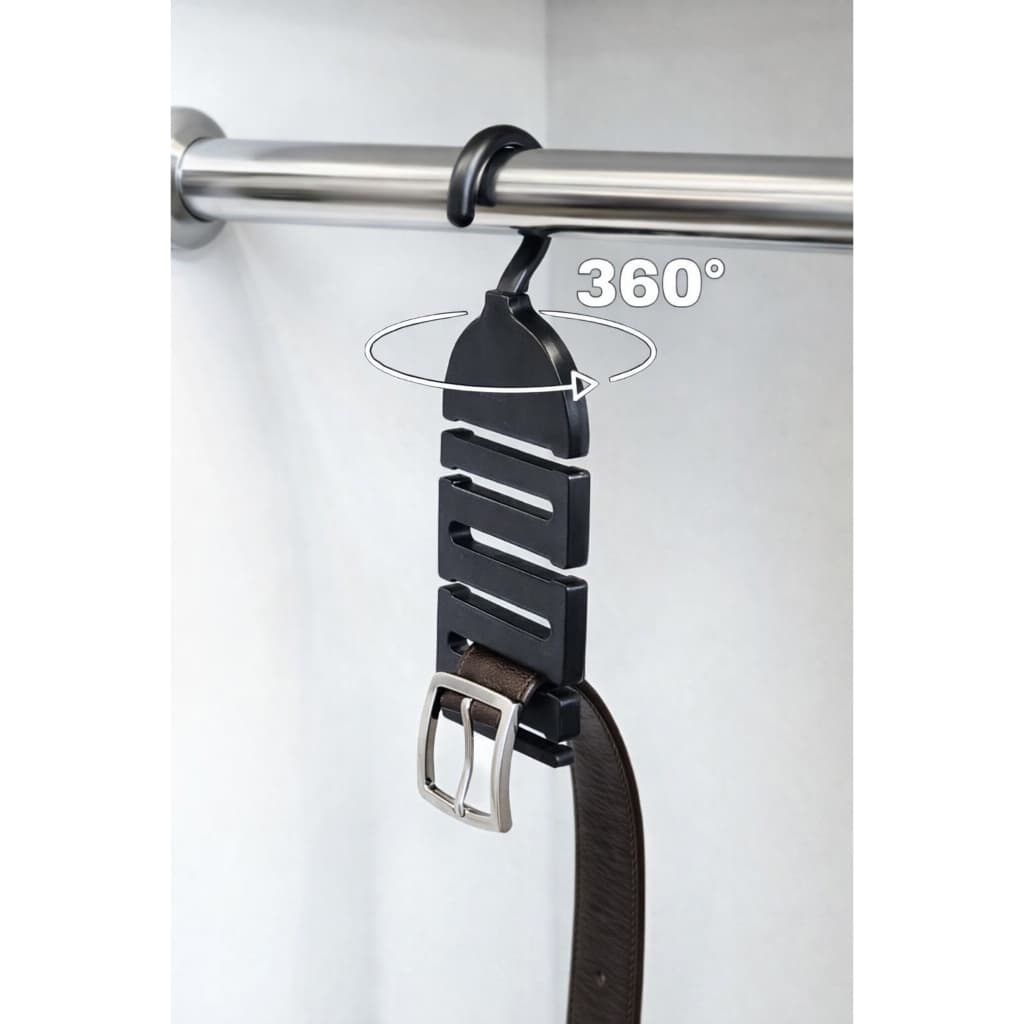 Cabide Rotativo para Cintos ou Gravatas 360° Organizador de Armário Economiza Espaço Impresso em 3D com 6 Aberturas