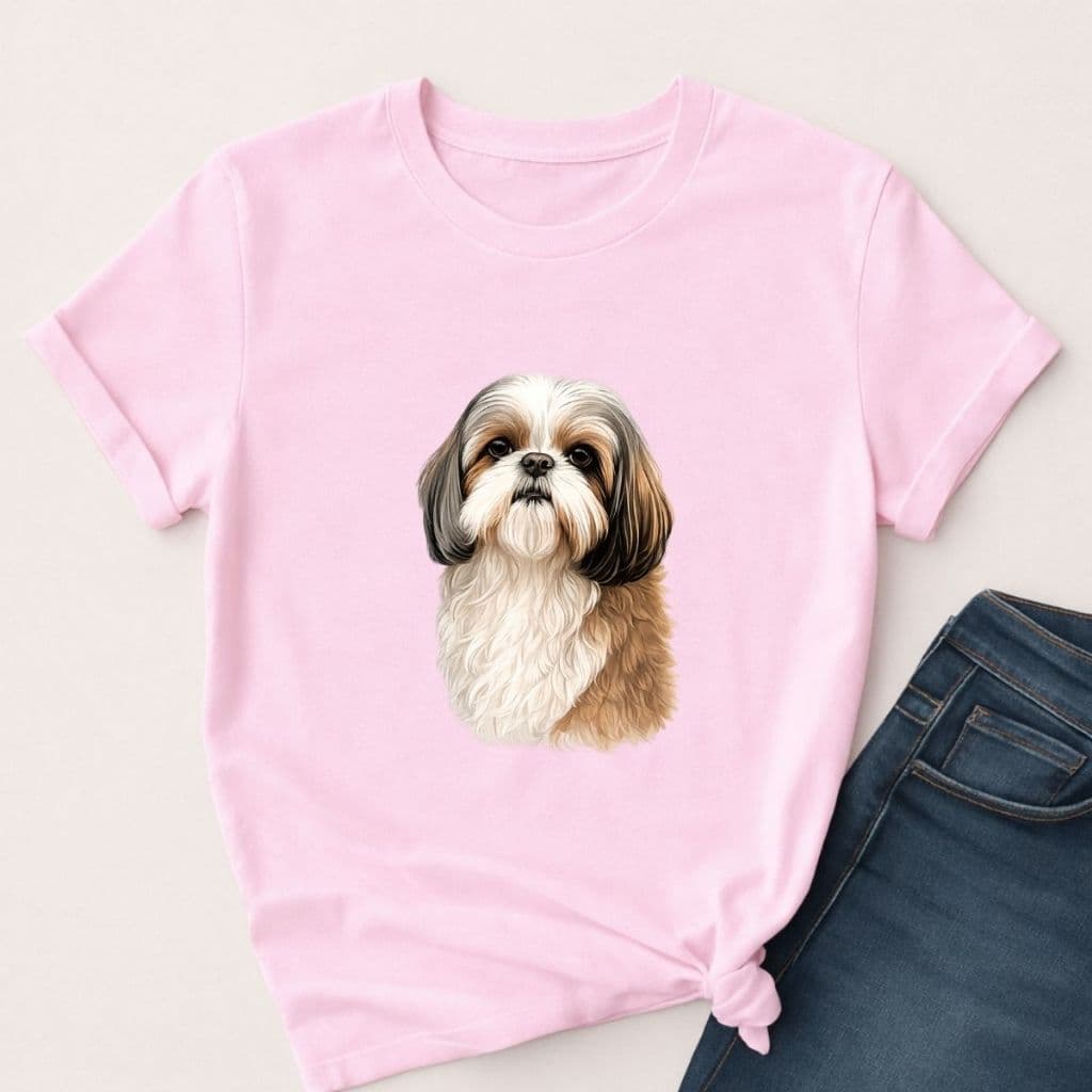 Camiseta Cachorro Shih Tzu Feminina e Masculina Meme Engraçada Sheetos 100% Algodão