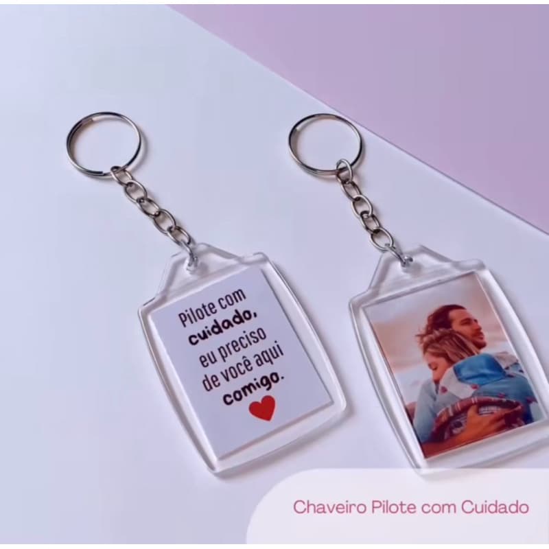 Chaveiro Pilote Com Cuidado Personalizado Casal