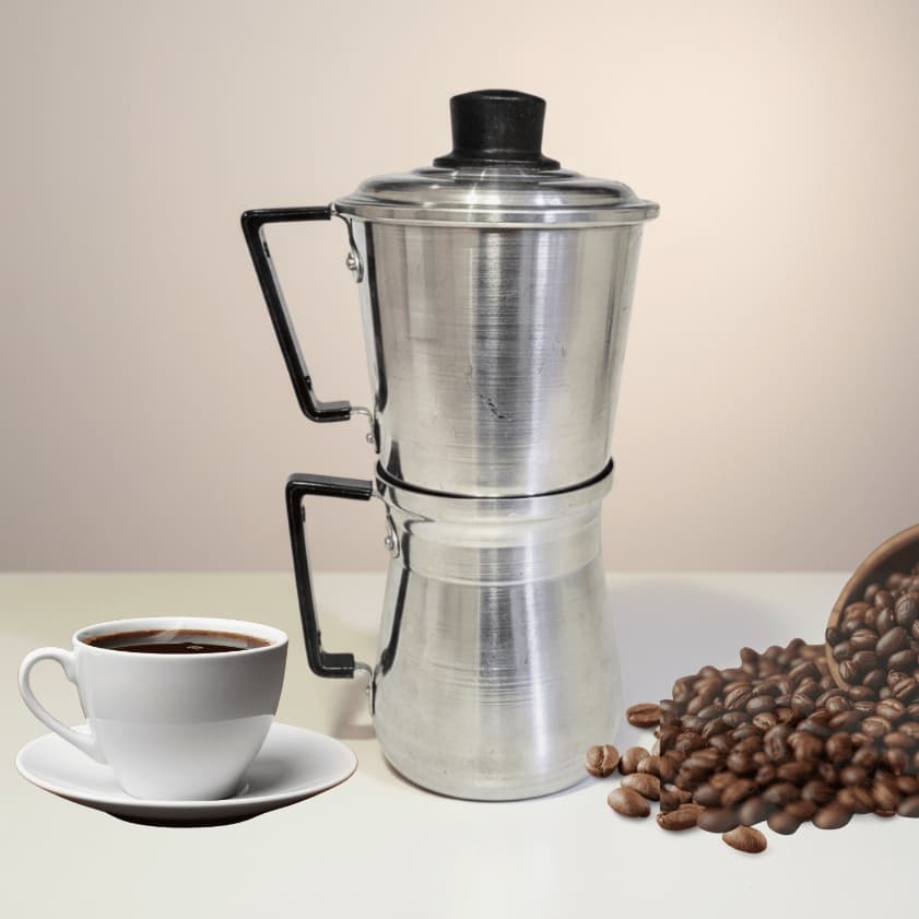 CAFETEIRA ITALIANA PRATICA COM FILTRO INTERNO 500ML ECONOMICA CAFÉ QUENTINHO ALUMINIO RESISTENTE
