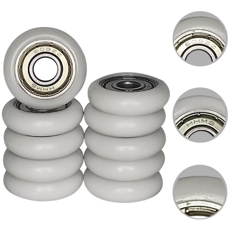 Roldana 30mm com Rolamento 608ZZ Medida 8x30x8mm