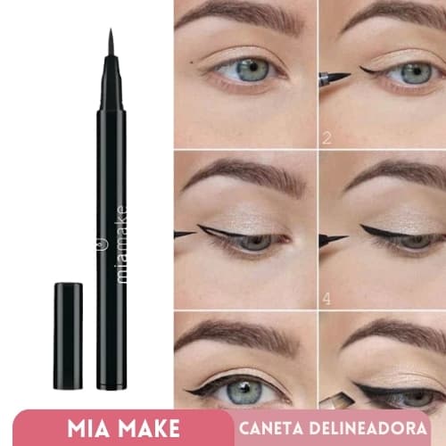 Mia Make Delineador Caneta Preto 1.8ml