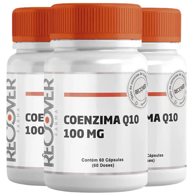 Kit com 3 unidades de Coenzima Q10 100mg 60 Cápsulas