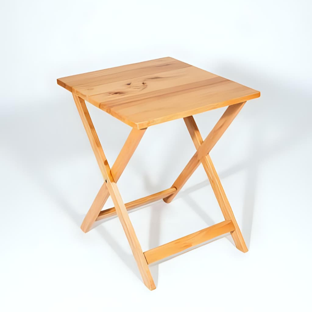 Mesa Bar Dobrável de Madeira Maciça Pinus 60x60cm