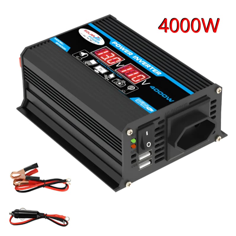 Inversor De Carro Digital 12v-110v 4000w Com Usb