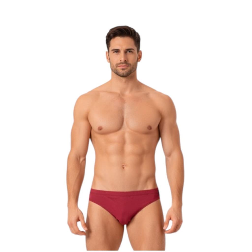 SUNGAS SLIM MASCULINO 6CM LATERAL - MARSALA - MODA PRAIA