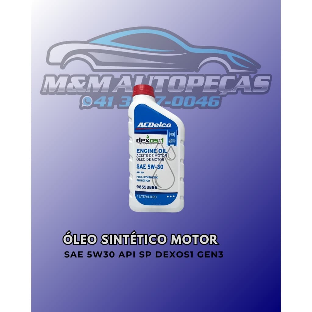 Óleo Motor Sintético Acdelco 5w30 Dexos1 Gen3 1l