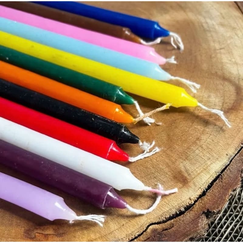 Kit Velas Coloridas 18cm | Velas para Ritual, Umbanda, Oferenda, Energia e Espiritualidade