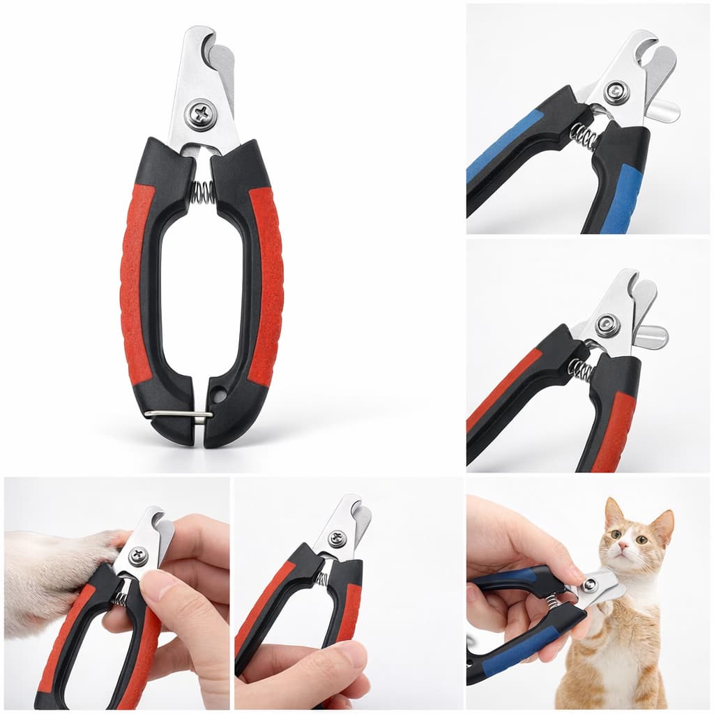 Alicate Cortador de Unha Pet Profissional para Cachorro e Gato Aço Inox Antiderrapante