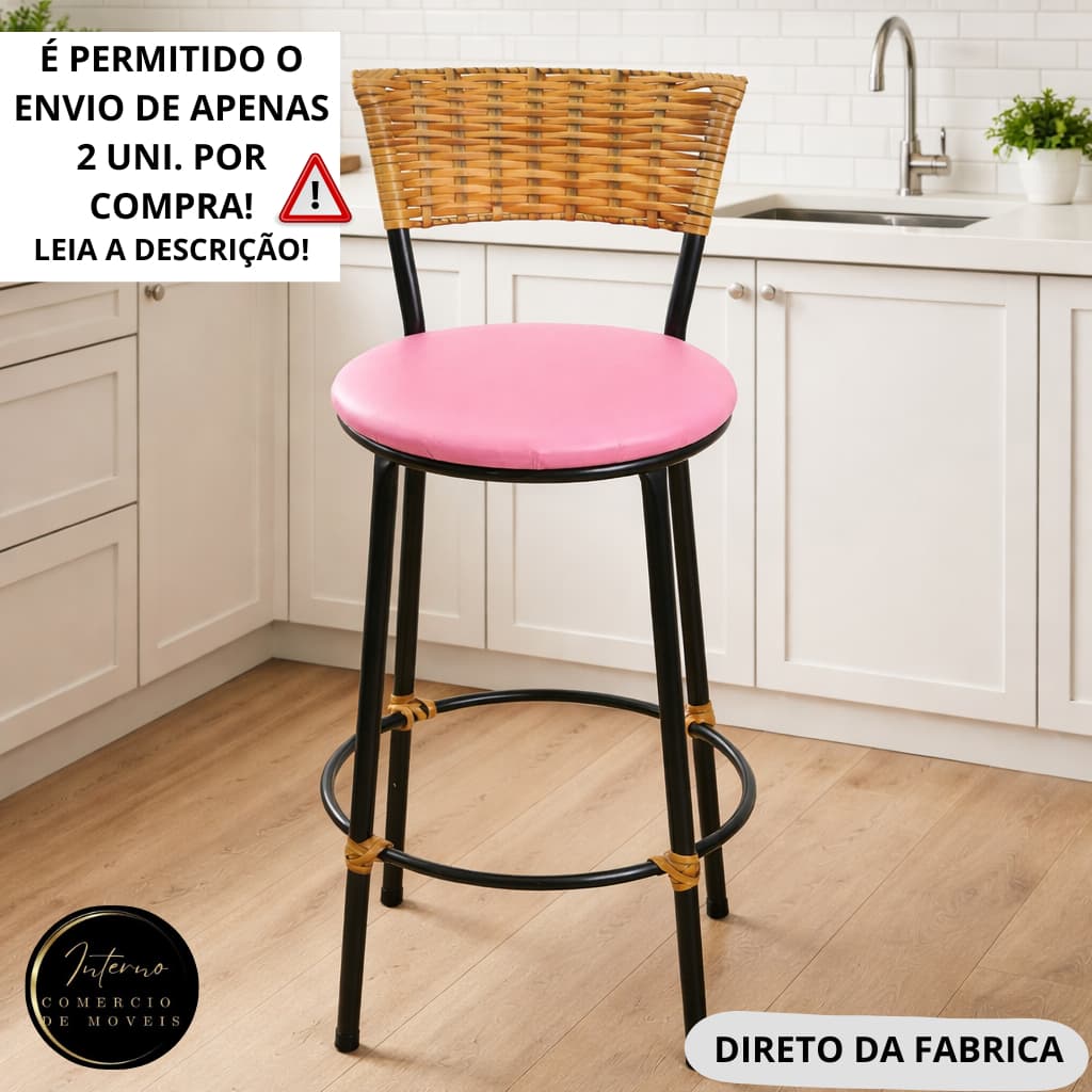 1 BANQUETA ALTA FIBRA SINTETICA COZINHA BARES