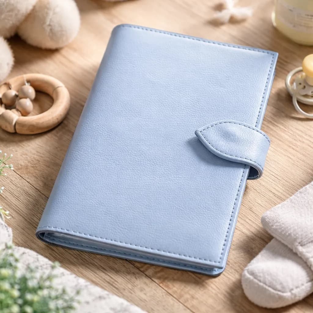 Capa Porta Cartão De Vacina Bebê Couro Legítimo Personalizado Nome Grátis 👶✨