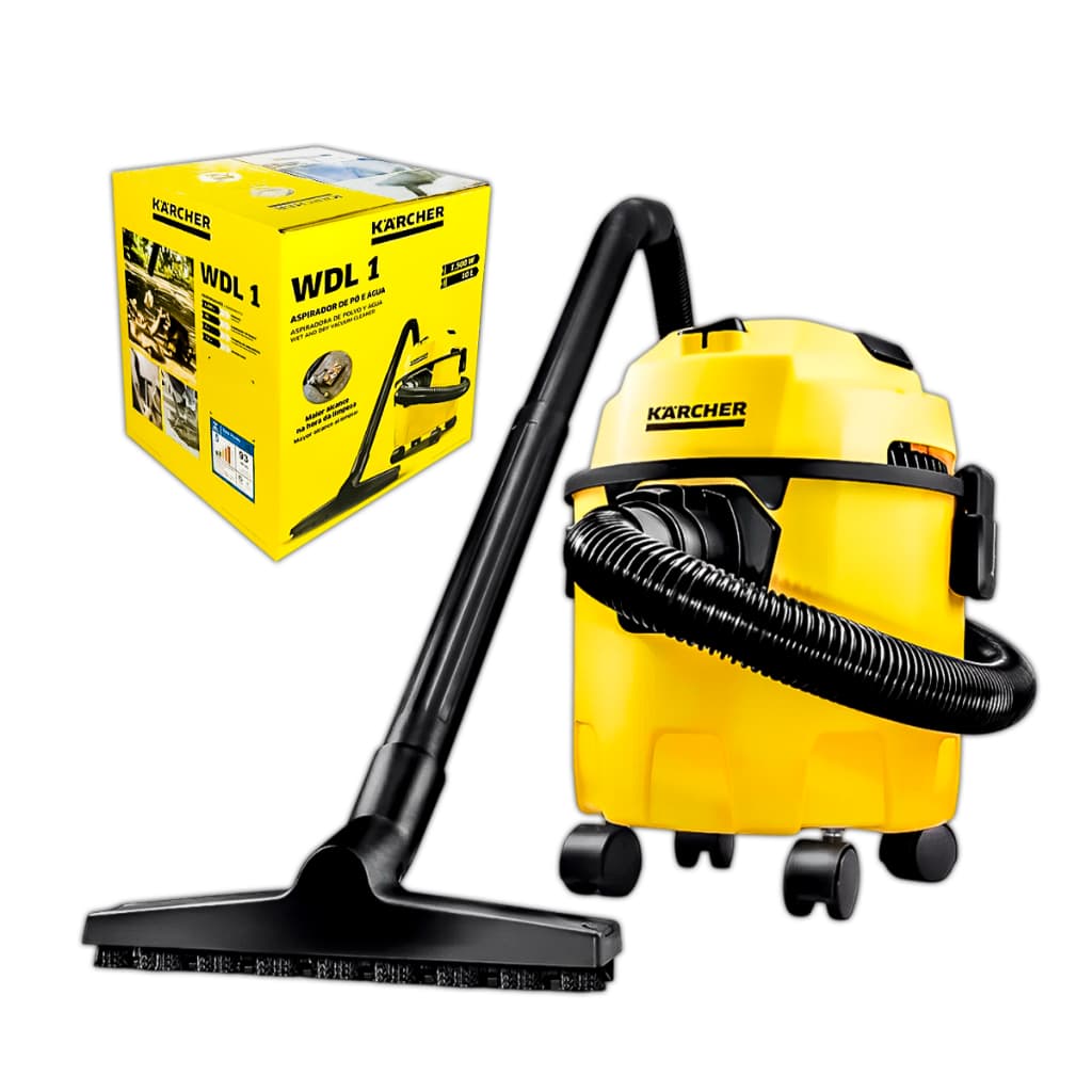 Aspirador de Pó e Líquidos Karcher WDL1 10L 1500W com Soprador Compacto Uso Residencial Automotivo