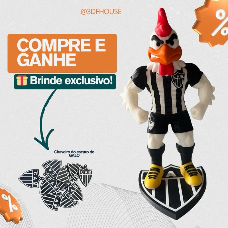 Mascote Atlético Mineiro | Galo doido colecionável