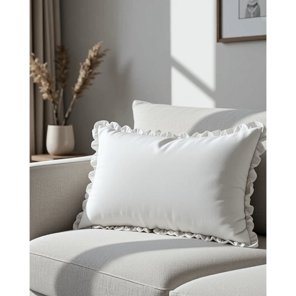 KIT 02 CAPAS DE ALMOFADAS BABADO 30x50 - PREMIUM LUXO DECORAÇÃO