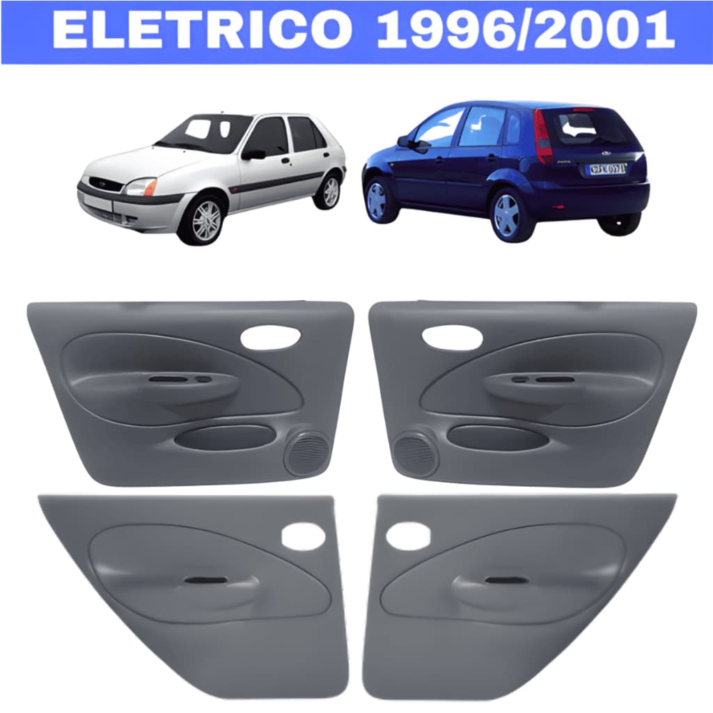 Jogo Forro Porta Fiesta 4p Elétrico 1996/2001 C Tela